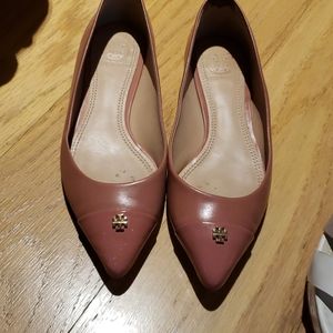 Tory burch mauve point toe flats
